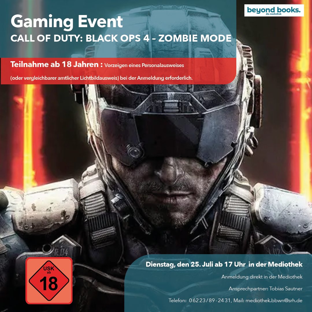 Gaming Event Juli 2023: Call of Duty: Black Ops 4 - Zombie Mode